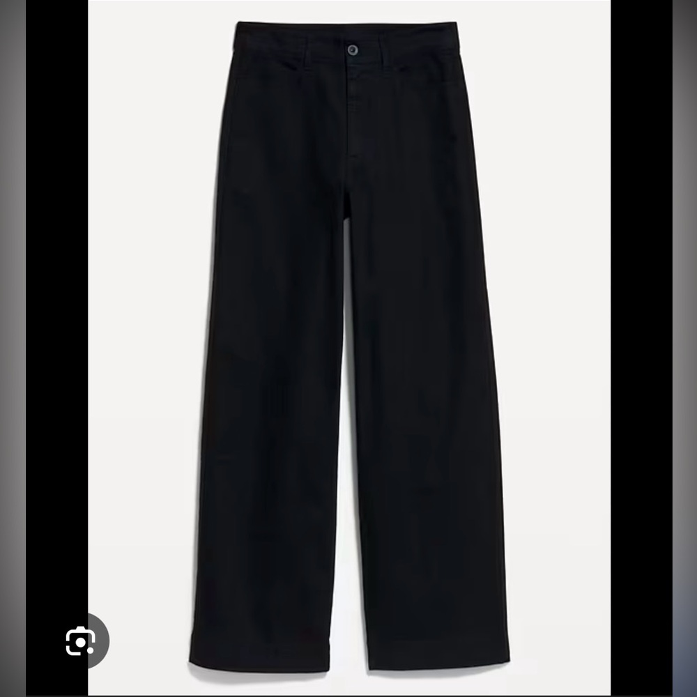 Old Navy NWOT mariner wide leg high rise five pocket sailor pants blackjack sz 6 - Picture 4 of 10